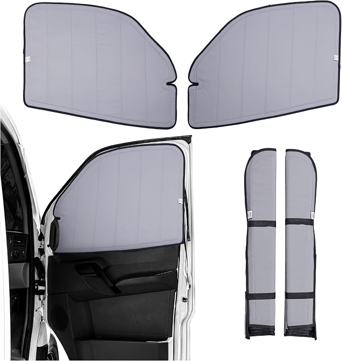 Living in a Bubble Insulated Blackout Front Window Covers (Pair) for Mercedes Sprinter Van Year 2019-2026, VS30 by LivinginaBubble