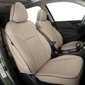 EKR Car Seat Covers for Subaru Forester 2014-2018(NO Base),Full Set | Custom Fit for Subaru Forester 2014-2018(Not for Base)Factory-Like Fit,360°Protection,Faux Leather(Beige) by EKR