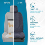 BDK UltraFit Waterproof Towel Seat Covers for Cars - 1 Piece Washable Cloth Car Seat Cover Towels Front Seats - Sweat Seats Protector for Gym, Swimming, Surfing, Running - Universal Fit for Most Cars - Image 6