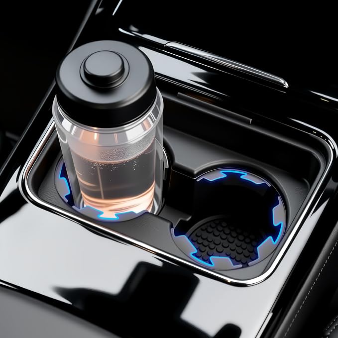 6PCS Upgraded Silicone Car Cup Holder Insert with Arc Leaf Design,Soft Cupholder Insert for Car to Reduce Cup Sliding & Shaking,Large Adhesive Backing Cups Holder Inserts for Cars - Image 7