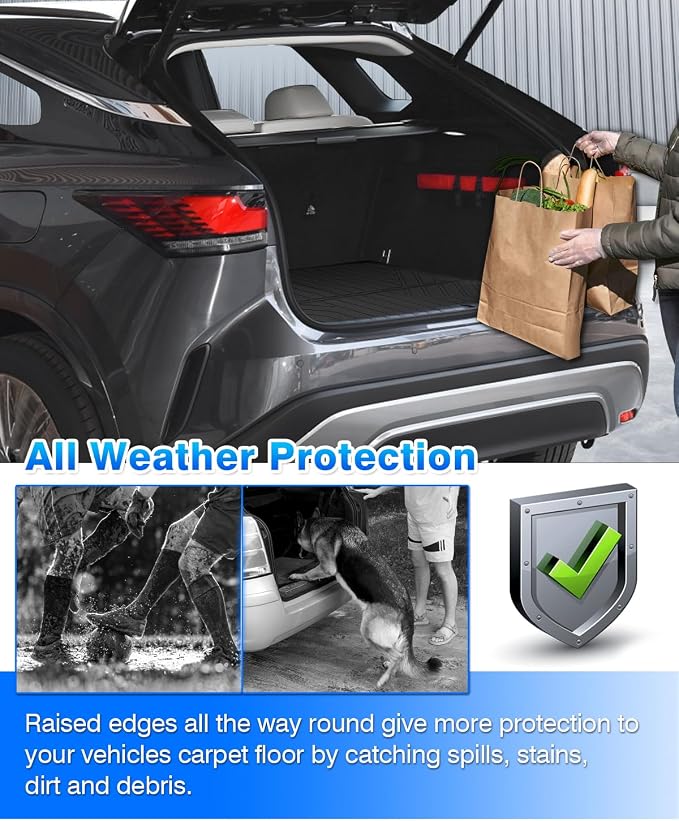 Cartist Cargo Liner Fits for Lexus RX350/RX350h/RX500h 2023 2024 2025 2026 Accessories All Weather Trunk Mat for RX Anti-Slip Heavy Duty - Image 3
