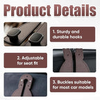 2 Pack Car Seat Back Double Hook, Headrest Hooks for Car, 2026 New Car Seat Back Organizer Storage Hook for Handbag, Purse, Coat Bags, and Accessories - Image 5