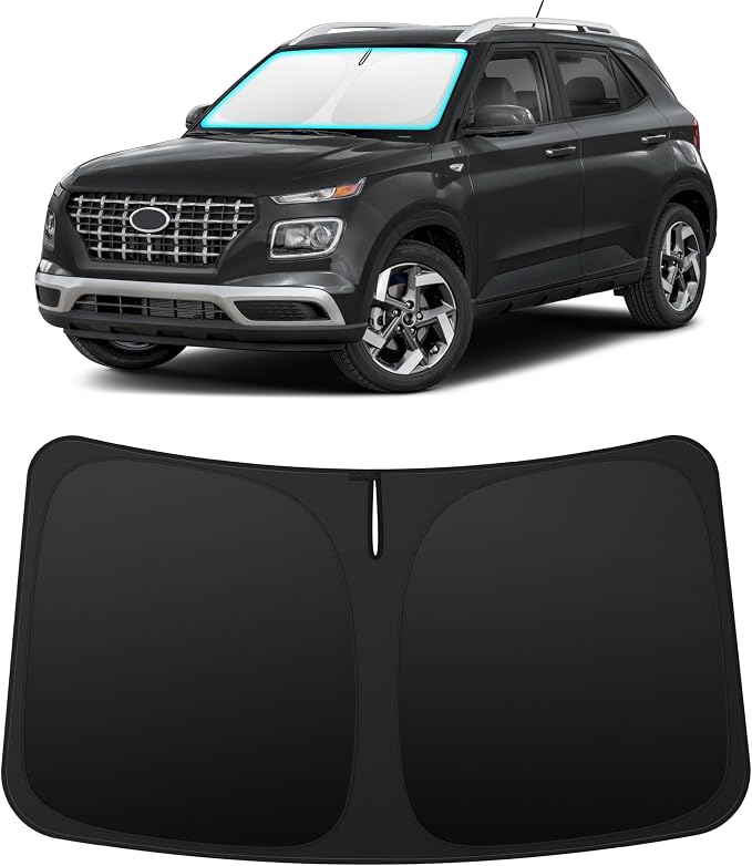 INSAUTO Custom Fit Windshield Sun Shade for Hyundai Venue 2020-2026 | Foldable Front Window Sunshade Car Accessories, UV & Heat Reflector, Keeps Interior Cool, Includes Storage Bag by INSAUTO