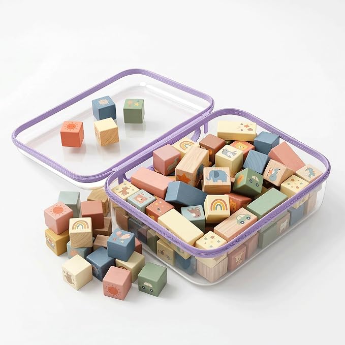 Clear Hard Shell Organizer Cases, 3 Pack with Handle | Durable PET shell with water-resistant, scratch-resistant surface for travel, toiletries, electronics and toys - Image 6