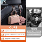 2 Pack Gray Car Headrest Hooks, Universal Car Purse Holder Seat Back Storage Hook, Multifunctional Automotive Interior Organizer for Bags Purses Groceries - Image 5