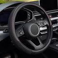 KAFEEK 16 inch Steering Wheel Cover, Microfiber Leather, Black | Compatible for F150 F250 F350 Ram 4Runner Tacoma Tundra Range Rover by KAFEEK