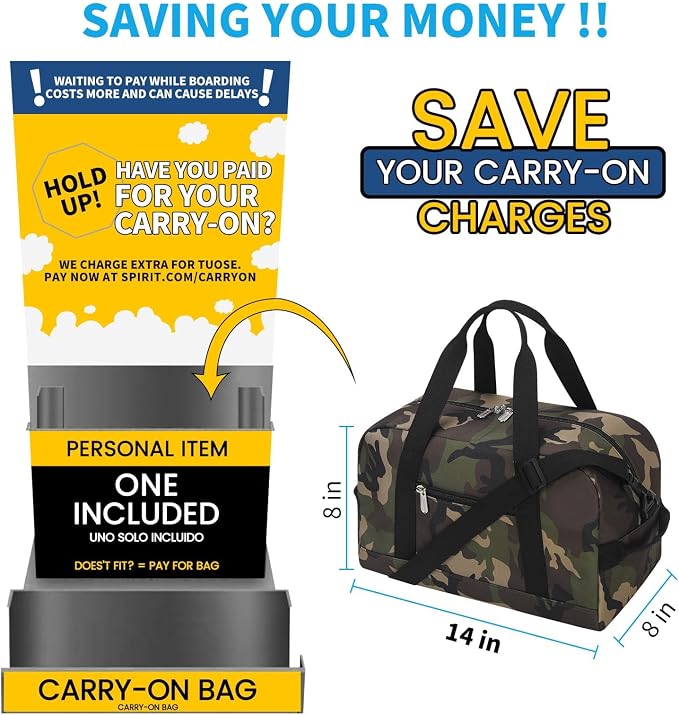 Apenze Small Gym Bag 14 inch Duffel Bag | Mini Carry On Bag, lightweight,Travel Sport ,Camouflage - Image 3
