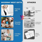Lumbar Support Pillow for Office Chair Car, Gaming Chair Lower Back Pain Relief Memory Foam Cushion with Greeting Card,3D Mesh Cover Ergonomic Back Rest, Birthday Gift for Dad,Stocking Stuffers - Image 3