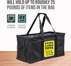 Extra Large Utility Tote Bag - Oversized Collapsible Large Beach Bag, Great for Pool with Sturdy Frame, Extra Side Pockets and Tons of Storage - Image 5