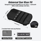 1000D Polyester Car Sun Visor Organizer with Sunglasses Holder | Tactical Organizer, MOLLE Panel, Universal, Mesh Pouch + Pen Slots + Zipper Pockets, Heavy Duty, Esay Installation - Image 2