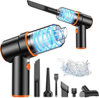 KMM Handheld Car Vacuum Cleaner, 9000PA Hand Held Vacuum & Air Duster | 120W High Power, Portable, Cordless, Rechargeable, Multi-Nozzles & LED Light, For Home, Car, Office by KMM