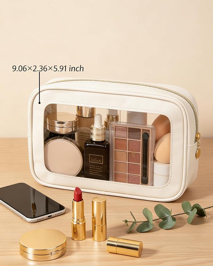 Clear Makeup Bags, 3 Pack Clear Cosmetic Bag Set Makeup Organizer with Zipper TSA Approved Travel Toiletry Bag for Carry-on & Checked Luggage Water Resistant Car Storage Organizer Women - Image 7