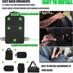 7 PACK Tactical Seat back organizer Truck organizer With 6 Detachable Pouches Universal For Car Truck Ford Jeep Military-Grade Heavier Panels With Multi-functional Packs (Black) - Image 5