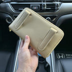 Car Tissue Holder, Sun Visor Tissue Holder, Car Visor Napkin Holder, PU Leather Backseat Tissue Case Holder for Auto Vehicle with Zipper (Beige) - Image 7