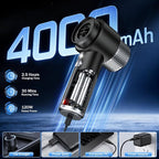 KMM Handheld Car Vacuum Cleaner, Hand Held Vacuum Cleaner & Air Duster | 16000PA Strong Suction, 120W High Power, Portable & Rechargeable, LED Light, Multi-Nozzles for Home, Car, Office, Pet - Image 4