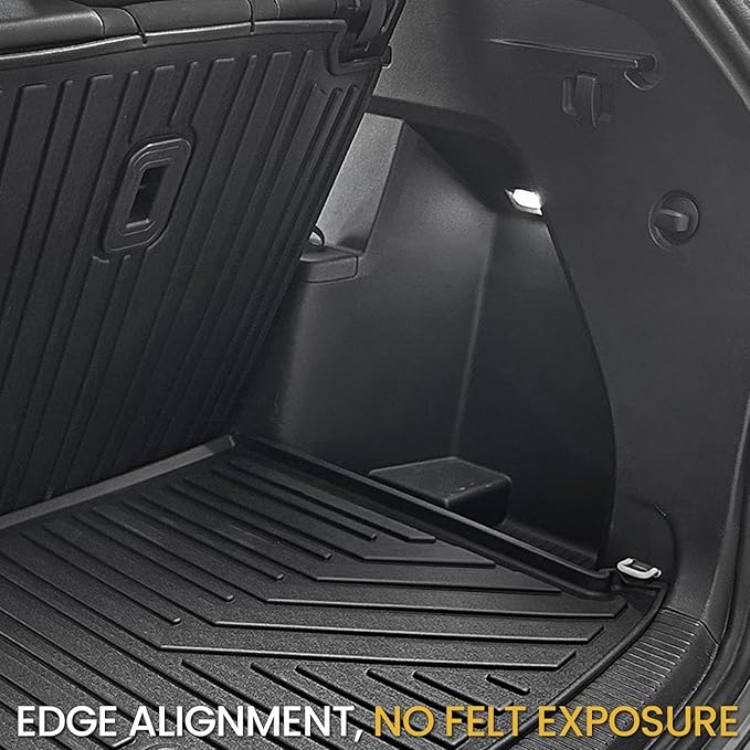 Cargo Mat for Volkswagen VW Atlas 2018-2026 6/7 Seats Accessories | One-Piece Cargo Liner & Rear Seat Back Protector, All Weather TPE, Non Slip & Odorless & Scratch Proof, Quick Clean - Image 6
