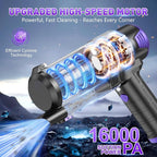 KMM Handheld Car Vacuum Cleaner, 16000PA Hand Held Vacuum & Air Duster | Strong Suction, Portable, Cordless, 120W High Power Rechargeable, Multi-Nozzles & LED Liht, for Home, Car, Office - Image 2
