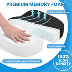 Seat Cushion, Office Chair Cushions, Car Seat Cushion, Non-Slip Sciatica & Back Coccyx Tailbone Pain Relief Chair Pad for Computer Desk, Wheelchair, Driving (Black, X-Large) | for Car Seat, Airplane, Desk Chair - Sciatica & Hip & Coccyx Pain Relief Cus... - Image 3