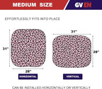 Gven Windshield Sun Shade 2pcs with Bonus Pink Car Sunshade for Front Window Shades 2025 Technology Reflect UV and Heat Sun Visor Automotive Accessories Interior Sun Protection (Pink Leopard, M) - Image 2