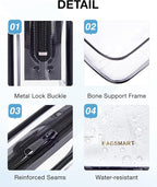BAGSMART Clear Toiletry Bag 3-Pack TSA Approved Water-Repellent, Black | Carry on Travel Accessories Bag, Airport Airline Quart Size Bags for Women Men, Makeup Cosmetic Bag - Image 4