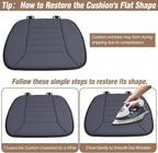 MYFAMIREA 2PCS Car Seat Cushion Pad 1.2" Thick Comfort Seat Protector for Car Driver Seat Office Chair Home Use Memory Foam Seat Cushion with Non Slip Bottom, 20'' x 18.5'', Dark Gray - Image 8