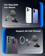 ZBF Magnetic Phone Holder for iPhone MagSafe Car Mount, Vacuum 360°Adjustable Car Phone Holder（Dashboard & Windshield） Magnet Cell Phone Holder Mount for iPhone 17/16/15/14/13 Android Galaxy - Image 5