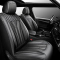 Fit Pathfinder Car Seat Covers Premium Leather for Nissan Pathfinder 2011-2025 2026. Waterproof， Breathable, Scratch-Resistant & All-Weather Seat Cushion Protector（2 Front Seats,All Black by Unknown