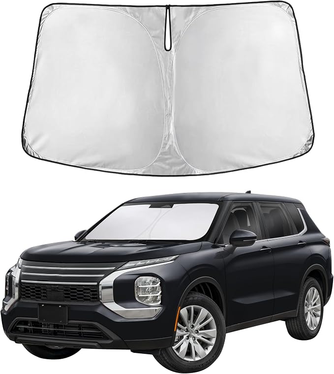 Autovir Windshield Sun Shade Fit for 2011-2026 Mitsubishi Outlander Sport | Sunshade, Front Car Window Shades Sun Visor, Blocks UV Rays & Heat, Car Accessories by Autovir
