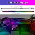 43.3in Acrylic LED Lights for Car, 146 LEDs RGB LED Strip Light | App Control, Music Sync Interior Car Lights for Women Men Gifts - Image 7