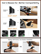 TAZENI 2-in-1 Cup Phone Holder for Car, with 2 Sizes Hollow Bases | Holds Phone & Bottle Together, Height Adjustable, Hands-free Viewing, Universal Fit, Fit 4.7-7 inches iPhone, Phones Android - Image 6