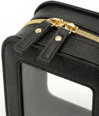 Small Makeup Bag for Purse Mini Cosmetics Bag Clear Cute Cosmetic Pouch for Women with Slip-in Pockets Car Bag for Essentials Accessories for Women Men Square Black - Image 6