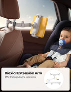 Lamicall Car Headrest Tablet Holder, 3 in 1 Extension Adjustable Arm | Tablet Car Mount for Back Seat, Road Trip Essentials for Kids, for 4.7-11" Devices, iPad Pro Air Mini, Galaxy, Fire HD, White - Image 2
