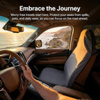 Car Towel Seat Cover, Waterproof Non-Slip Automotive Towel Protective Cover, Sweat-Proof Machine Washable Removable Carseat Vehicle Front Seat Mat Protector, Universal Fit (Gray) - Image 5