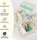 Tiny Twinkle Diaper Bag Organizing Pouches|3 Pack Mess-Proof Clear Front Travel Organizer Bags&TSA Approved Toiletry Bag Set for Baby and Mom Essentials - Image 5