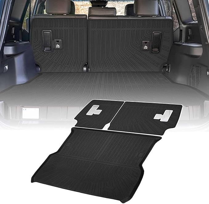 Cargo Liner Compatible with 2024-2026 Land Cruiser 250 & GX550 Trunk Mat Cargo Mat Back Seat Cover Protector (Backrest Mats+Trunk Mat) by YEBOOCA