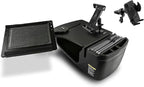 AutoExec Reach Desk Front Seat Car Desk and Portable Workstation with Tablet Mount and Phone Vent Clip, Black by AutoExec