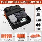 Car Rooftop Cargo Carrier Bag, 15 Cubic Feet Waterproof Heavy Duty 840D Car Roof Bag for All Vehicle with/Without Racks - Anti-Slip Mat, 6 Door Hooks, Storage Bag, 2 Extra Straps, Luggage Lock - Image 4
