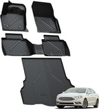 LASFIT Floor Mats for Ford Fusion 2013-2016, Not for Hybrid | with Cargo Mats, All Weather TPE 3D Custom Fit Car Mats, Full Coverage Secure-Fit Floor Liners, Easy to Wash - Image 7