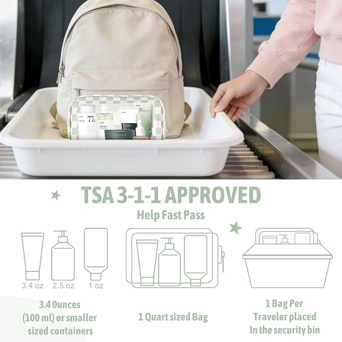 5PCS Diaper Bag Organizer Pouch Set,TSA Approved Toiletry Bag, Waterproof TPU Makeup Bag Set, Travel Organizer Bags for Women and Kids，Mothers Day Gifts - Image 7
