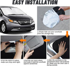 D-Lumina Windshield Sun Shade for 2011-2017 Honda Odyssey Mini Van Accessories, Front Window Sunshade Sun Visor Protector Block UV Rays Heat, Foldable 2 Layers 210T Material - Image 5