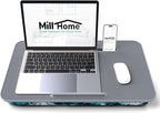 Lap Desk for Laptop with Cushion, Laptop Lap Desk, Cushion Detachable and Washable, fits up to 17 inch, with Tablet Slot and Stopper, MillHome (Blue) - Image 2