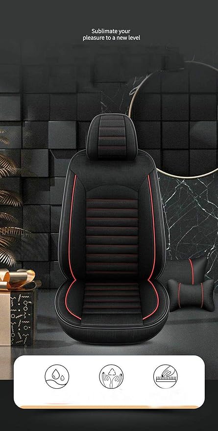 for car seat Covers Non-Slip （E.g, for Tesl,for Mercedes-Benz,for BMW,for Audi, for Ford, for Honda, for Nissan,for Toyota,for Chevrolet,for Jeep.. (Black Gray(line)) - Image 3