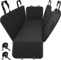 Mancro Dog Car Seat Cover, Waterproof Dog Hammock for Car, Black All | 600D Heavy Duty, Scratch-Resistant Back Seat Pet Cover for Dogs with PVE Nonslip Underside, Fits for Sedan, Trucks and SUVs by Mancro
