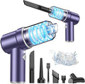 KMM Handheld Car Vacuum Cleaner, Hand Held Vacuum Cleaner & Air Duster | 9000PA Strong Suction, 120W High Power, Portable, Cordless, Rechargeable, Multi-Nozzles & LED Light, For Home, Car, Office by KMM