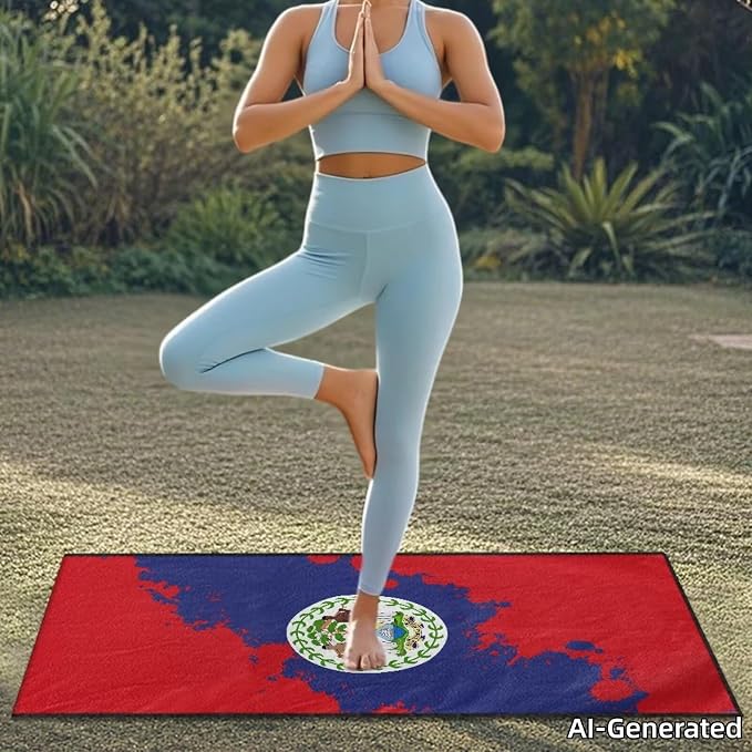 SEANATIVE Flag of Belize Seat Cover Universal Car Sport Towel Seat Cushion Sweat-Absorbent Towel Cloth Suitable for All Seasons Beach Seat Cover Washable - Image 3