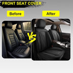 Front Seat Covers for Nissan Xterra 2011-2015 Faux Leather | Waterproof Breathable Scratch Resistant 360° Wrap Airbag Compatible Easy Clean (2 Seats,Black ) - Image 4