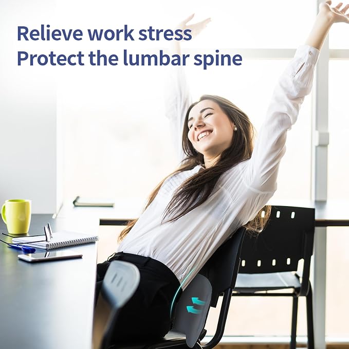 Cooling Lumbar Support Pillow for Office Chair,Memory Foam Car Back Cushion | Cool-Touch Lumbar Pillow Lower Back with Adjustable Straps, Ergonomic Chair Back Pillow for Office, Car, Gaming Chairs - Image 8
