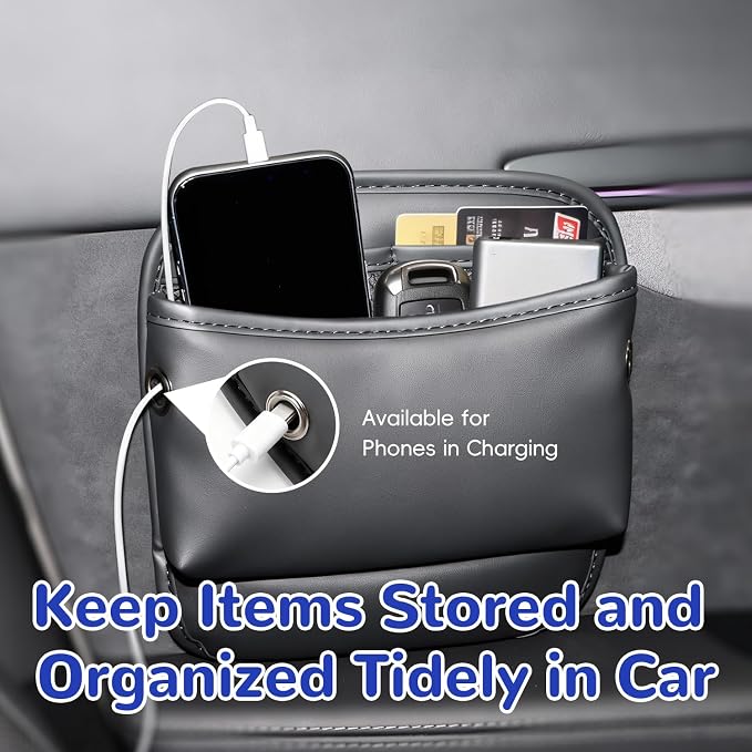 MARCHFA Car Seat Side Pocket Organizer Car Pocket Pouch for Seat, Door, Console, Car Seat Gap Filler Organizer Multifunctional Car Organizer Accessories for Phone Sunglasses Keys Cards (Small) - Image 5