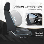 Coverado Car Seat Covers, Front Covers for Cars, Car Seat Cover Front Seats, Automotive Seat Cover, Waterproof, Leather Car Seat Cushion, Universal Interior Covers Seat Protectors for Most Cars - Image 3