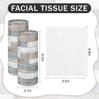 Arttown Car Tissue Holder for Cup Holder Facial Tissues 12 Pack Wood Grain | Bulk 3-Ply,Refillable Marble Print Cylinder Tissue Boxes,Fit Car Home Office School (600 Sheets Total,50 Sheets Each) - Image 2